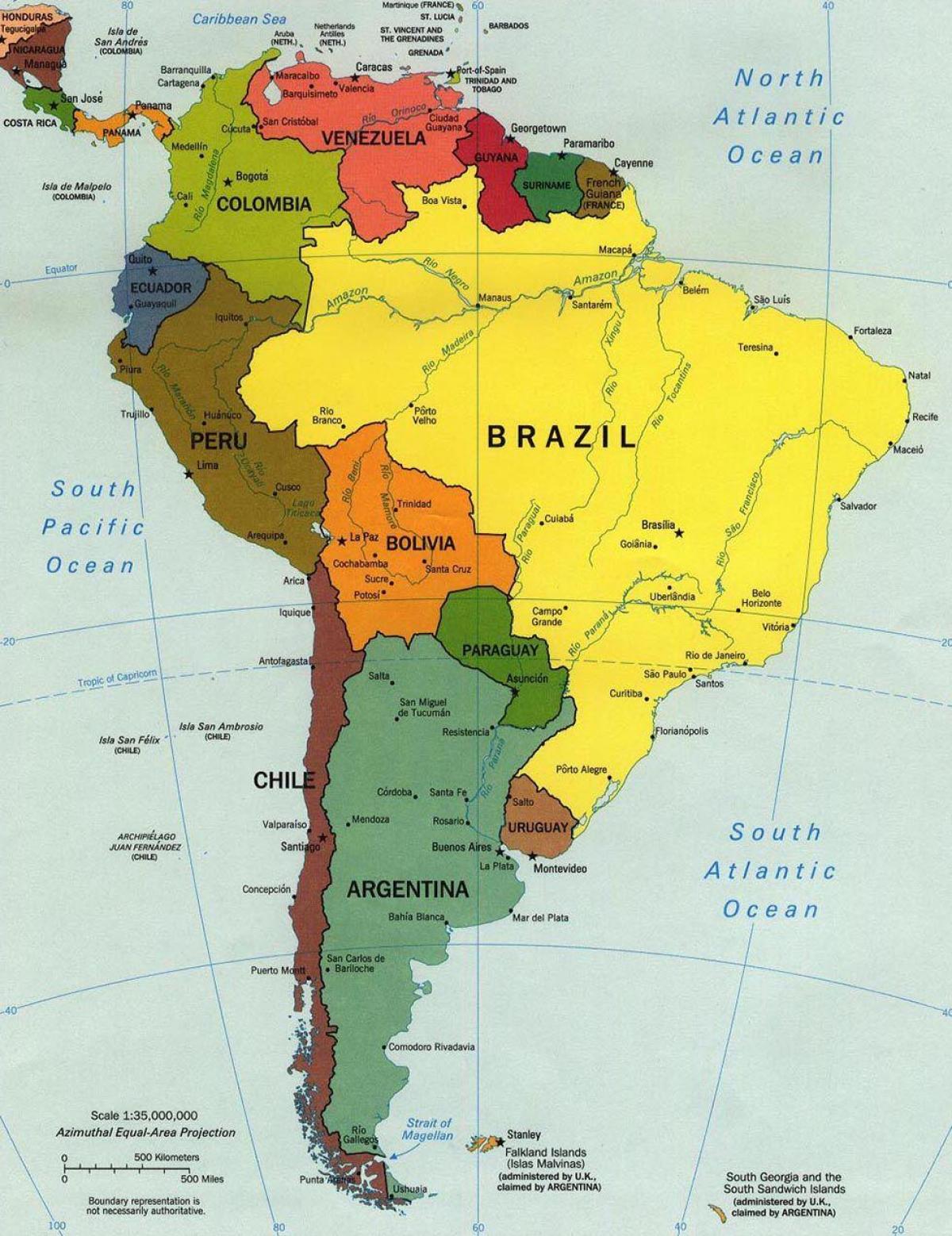 Чиле земја во мапата на светот