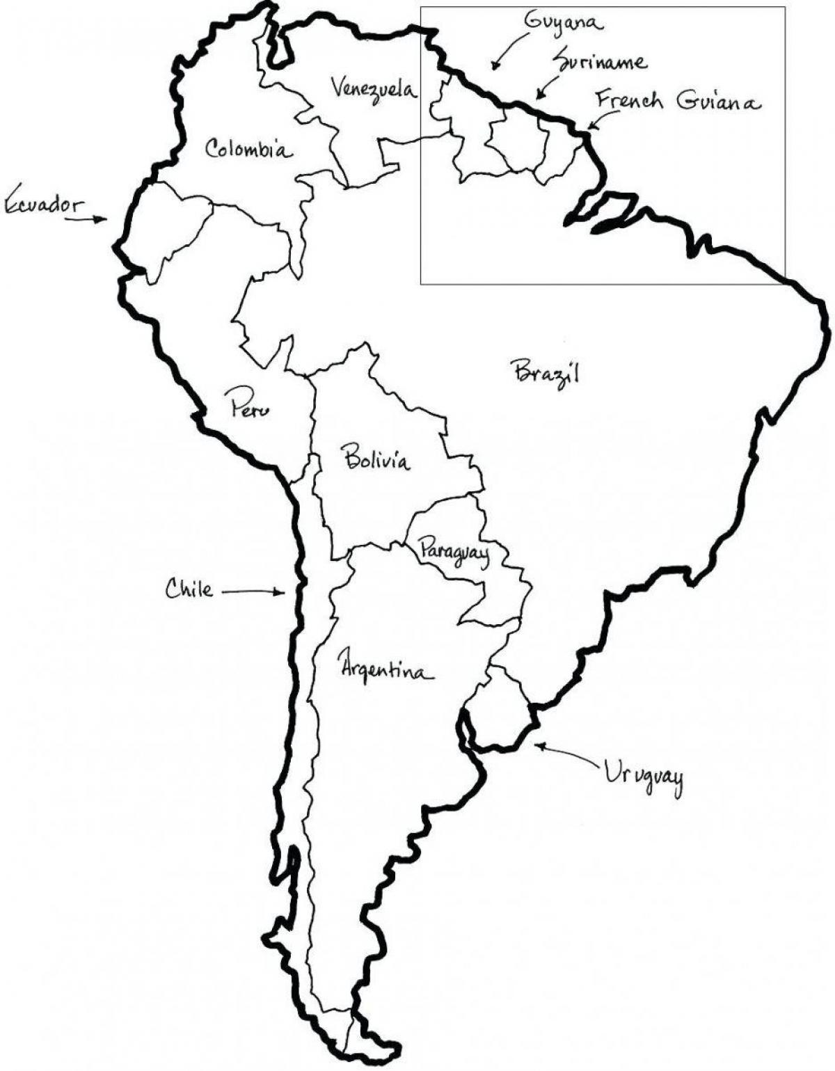 Карта на Чиле outlin