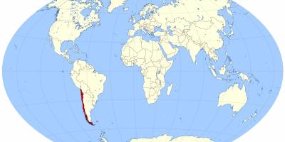 Мапата на светот покажува Чиле