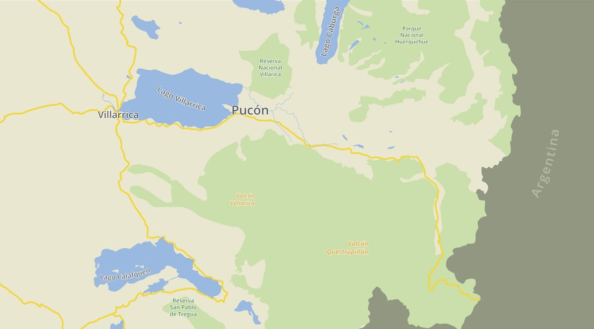 Карта на pucon Чиле