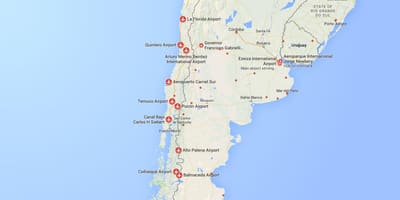 Карта на аеродром во Чиле