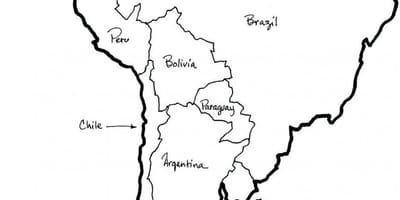 Карта на Чиле outlin
