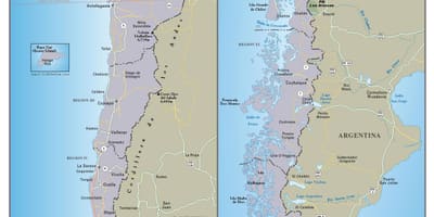 Карта на Чиле патување