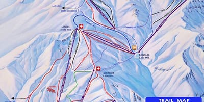 Карта на Чиле ски летувалишта