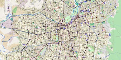 Мапа на градот сантијаго Чиле